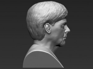 angela merkel bust ready for full color 3d printing 3D 프린트 모델