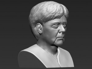 angela merkel bust ready for full color 3d printing 3D 프린트 모델