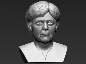 angela merkel bust ready for full color 3d printing 3D 프린트 모델