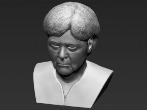 angela merkel bust ready for full color 3d printing 3D 프린트 모델