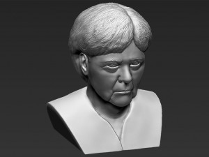 angela merkel bust ready for full color 3d printing 3D 프린트 모델