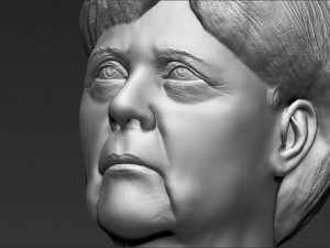 angela merkel bust ready for full color 3d printing 3D 프린트 모델