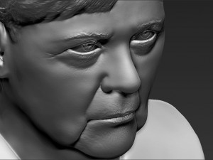 angela merkel bust ready for full color 3d printing 3D 프린트 모델