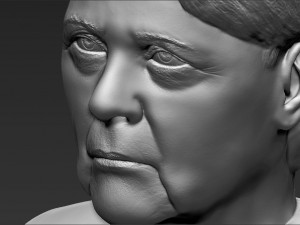 angela merkel bust ready for full color 3d printing 3D 프린트 모델