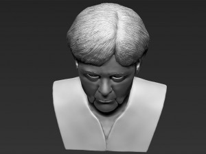 angela merkel bust ready for full color 3d printing 3D 프린트 모델