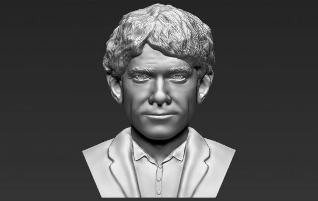 bilbo baggins hobbit bust 3d printing ready stl obj 3Dプリントモデル .c4d .max .obj .3ds .fbx .stl .blend 
