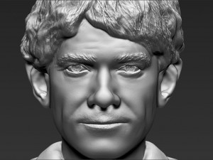 bilbo baggins hobbit bust 3d printing ready stl obj 3Dプリントモデル