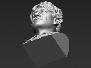 bilbo baggins hobbit bust 3d printing ready stl obj 3Dプリントモデル