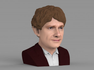 bilbo baggins hobbit bust ready for full color 3d printing 3D Принт Модель