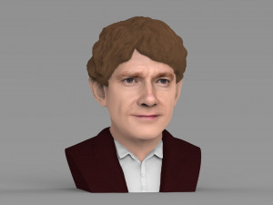bilbo baggins hobbit bust ready for full color 3d printing 3D Принт Модель