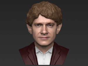 bilbo baggins hobbit bust ready for full color 3d printing 3D Принт Модель