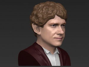 bilbo baggins hobbit bust ready for full color 3d printing 3D Принт Модель