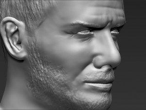 david beckham bust 3d printing ready stl obj 3D-printmodel