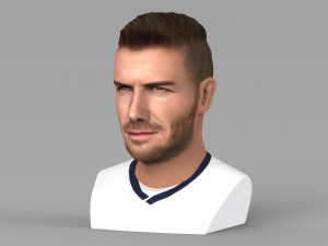david beckham bust ready for full color 3d printing Modello di stampa 3D