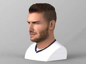 david beckham bust ready for full color 3d printing Modello di stampa 3D