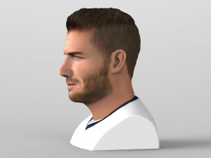 david beckham bust ready for full color 3d printing Modello di stampa 3D