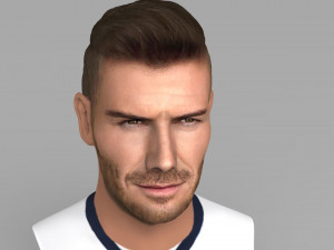 david beckham bust ready for full color 3d printing Modello di stampa 3D