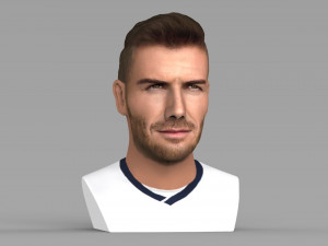 david beckham bust ready for full color 3d printing Modello di stampa 3D