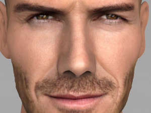 david beckham bust ready for full color 3d printing Modello di stampa 3D