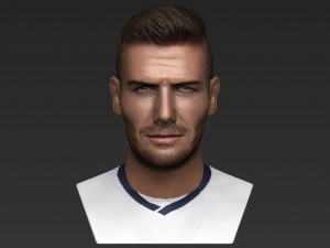 david beckham bust ready for full color 3d printing Modello di stampa 3D