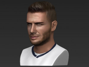 david beckham bust ready for full color 3d printing Modello di stampa 3D
