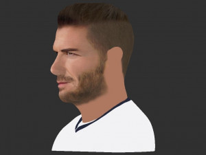 david beckham bust ready for full color 3d printing Modello di stampa 3D