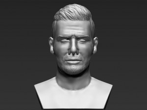 david beckham bust ready for full color 3d printing Modello di stampa 3D