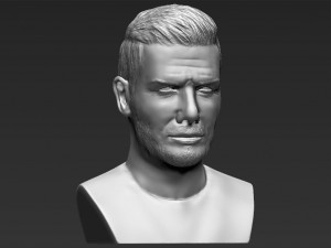 david beckham bust ready for full color 3d printing Modello di stampa 3D
