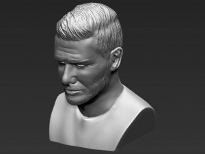 david beckham bust ready for full color 3d printing Modello di stampa 3D