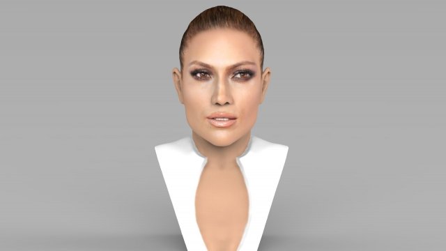jennifer lopez bust ready for full color 3d printing Modèles 3D en vedette .c4d .max .obj .3ds .fbx .stl .blend 
