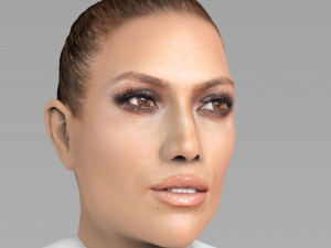 jennifer lopez bust ready for full color 3d printing Modèles 3D en vedette