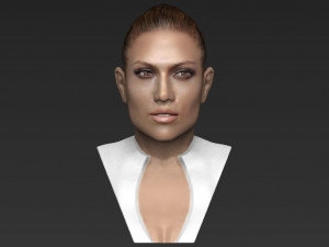 jennifer lopez bust ready for full color 3d printing Modèles 3D en vedette
