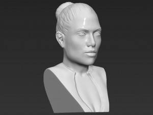 jennifer lopez bust ready for full color 3d printing Modèles 3D en vedette