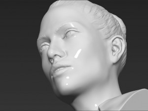 jennifer lopez bust ready for full color 3d printing Modèles 3D en vedette