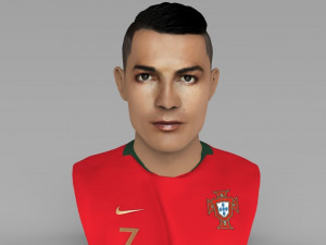 cristiano ronaldo bust ready for full color 3d printing Modelo de impresión 3D