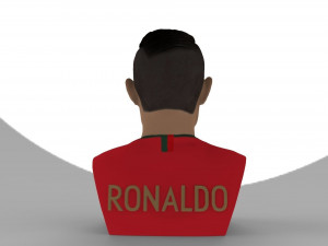 cristiano ronaldo bust ready for full color 3d printing 3Dプリントモデル