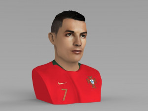 cristiano ronaldo bust ready for full color 3d printing 3Dプリントモデル