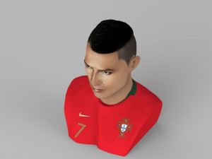 cristiano ronaldo bust ready for full color 3d printing 3Dプリントモデル