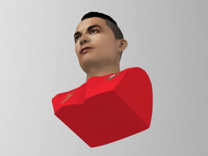 cristiano ronaldo bust ready for full color 3d printing 3Dプリントモデル