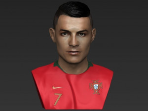 cristiano ronaldo bust ready for full color 3d printing 3Dプリントモデル