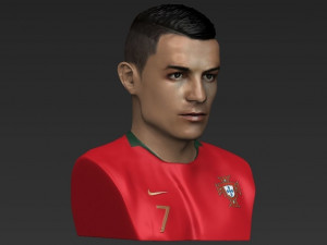 cristiano ronaldo bust ready for full color 3d printing 3Dプリントモデル