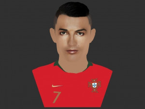 cristiano ronaldo bust ready for full color 3d printing 3Dプリントモデル