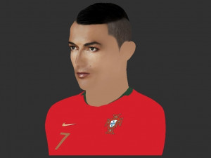 cristiano ronaldo bust ready for full color 3d printing 3Dプリントモデル