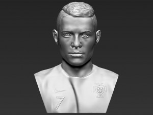 cristiano ronaldo bust ready for full color 3d printing 3Dプリントモデル