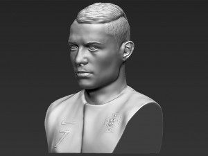 cristiano ronaldo bust ready for full color 3d printing 3Dプリントモデル