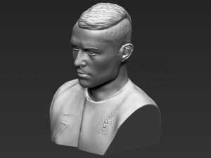cristiano ronaldo bust ready for full color 3d printing 3Dプリントモデル
