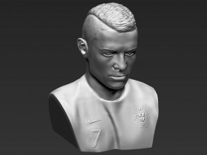 cristiano ronaldo bust ready for full color 3d printing 3Dプリントモデル
