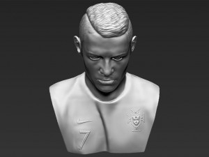 cristiano ronaldo bust ready for full color 3d printing 3Dプリントモデル
