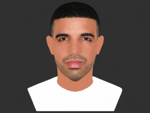drake bust ready for full color 3d printing Modelo de impresión 3D