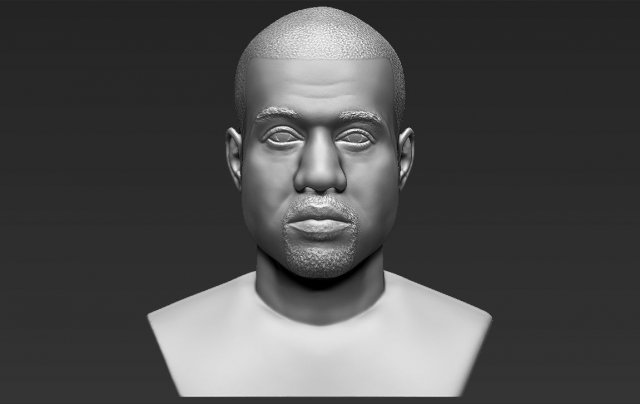 kanye west bust 3d printing ready stl obj 3D-Druckmodell .c4d .max .obj .3ds .fbx .stl .blend 